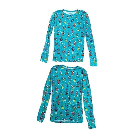 Posh Peanut Disney100 Long Sleeve Pajama Top Only Bundle of Two Youth Sz 10-12Y - Picture 2 of 7